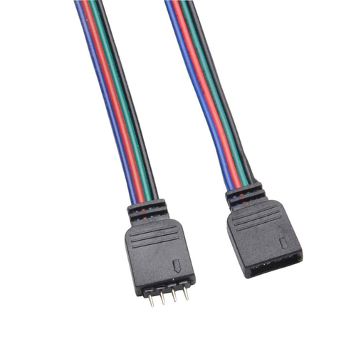 100061 Ταχυσύνδεσμος Τροφοδοσίας  - Strip To Power Connector 4 PIN Male για Ένωση 1 x RGB Ταινία LED Πλάτους 10mm
