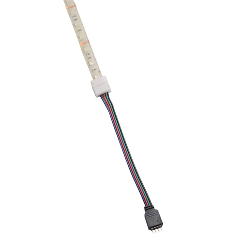 100061 Ταχυσύνδεσμος Τροφοδοσίας  - Strip To Power Connector 4 PIN Male για Ένωση 1 x RGB Ταινία LED Πλάτους 10mm