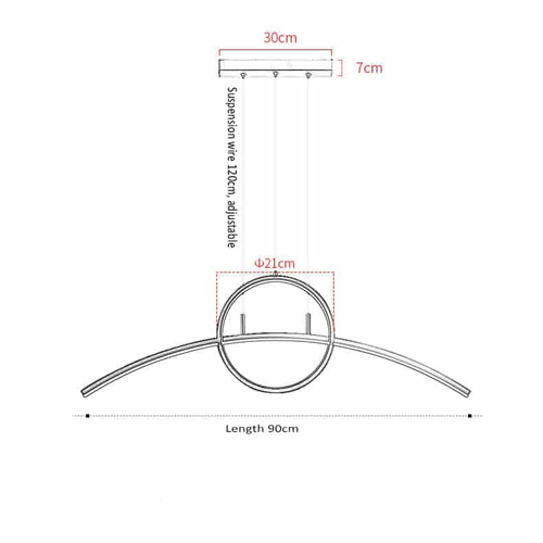 GB6584 LED Minimal Κρεμαστό Φωτιστικό 36W Dimmable