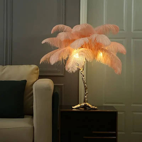 Ostrich Feather Επιτραπέζιο Φωτιστικό με πούπουλο D60
