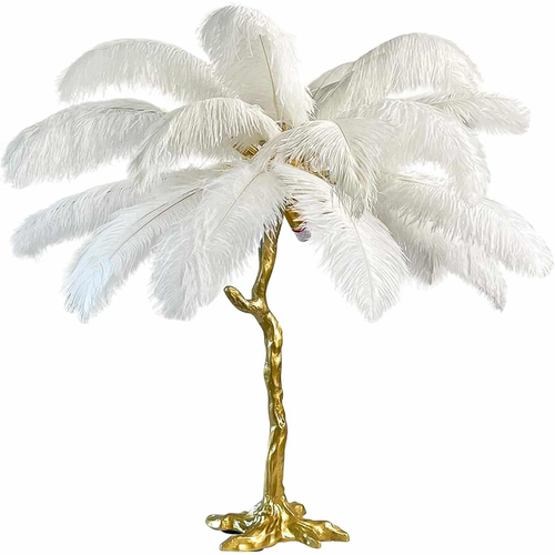 Ostrich Feather Επιτραπέζιο Φωτιστικό με πούπουλο D60