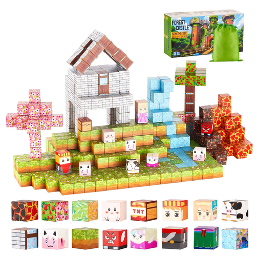 Μαγνητικά Μπλοκ VEVOR 150 τεμ. Σετ Forest Castle STEM Montessori Sensory Toys