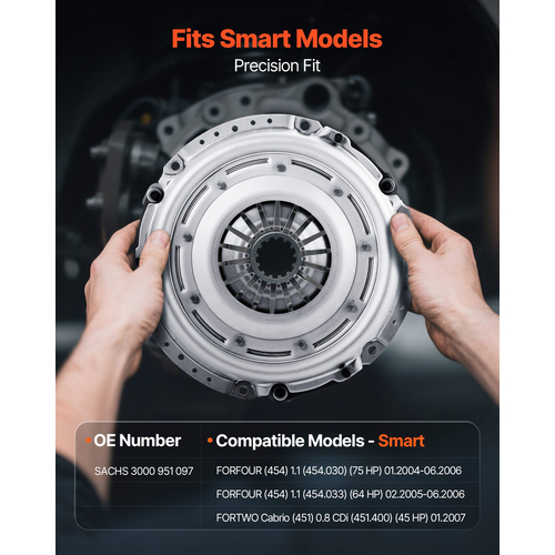 Σετ συμπλέκτη και πλάκας πίεσης VEVOR OEM Premium για Smart FORFOUR/FORTWO