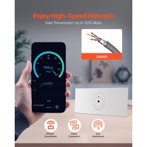 Καλώδιο VEVOR Starlink Gen 3 150 FT Καλώδιο επέκτασης Standard Generation 3 1200 Mps
