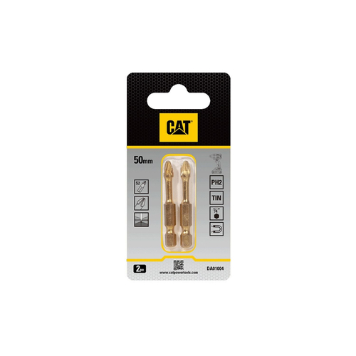 CAT Μύτη κατσαβιδιού σταυρός με μέγεθος PH2 50mm συσκευασία 2τεμ. DA01004