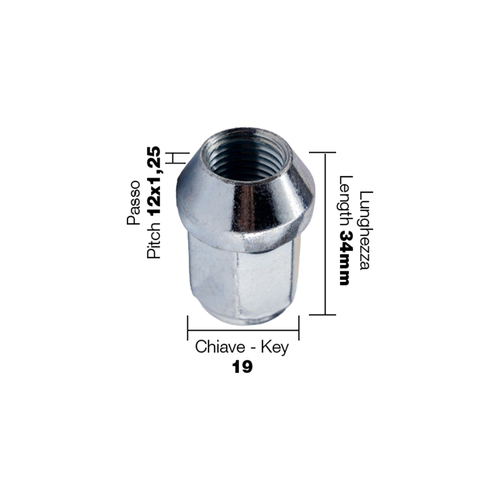 ΠΑΞΙΜΑΔΙ ΚΩΝΙΚΟ 12x1,25 (34mm) (19) 10ΤΕΜ.