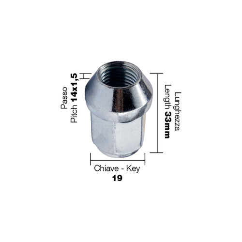 ΠΑΞΙΜΑΔΙ ΚΩΝΙΚΟ 14x1,5 (33mm) (19) 10ΤΕΜ.