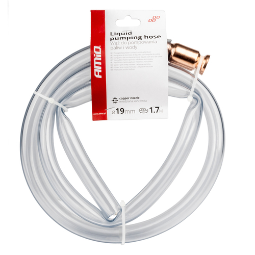 ΛΑΣΤΙΧΟ ΑΝΑΡΡΟΦΗΣΗΣ ΚΑΥΣΙΜΟΥ & ΥΓΡΩΝ ΑΣΦΑΛΕΙΑΣ (ΚΛΕΦΤΗΣ ΒΕΝΖΙΝΗΣ) ΜΕ ΣΤΟΜΙΟ ΧΑΛΚΟΥ 1,7m Φ19mm AMIO - 1 Τεμ.