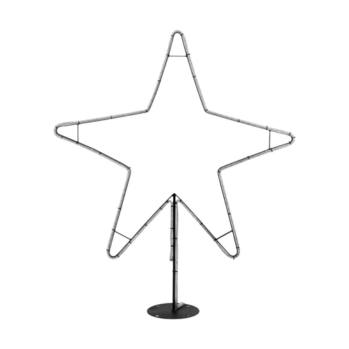 GLOBOSTAR® XMAS-STAR-BIG Χριστουγεννιάτικο Διακοσμητικό Φωτιστικό LED 19,5W 780lm 360° AC 220-240V Αδιάβροχο IP65 Θερμό Λευκό 2700K - Μαύρο & Διάφανο - M114 x Π25 x Υ132cm - 2 Χρόνια Εγγύηση