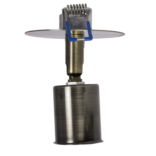 GloboStar® SARA 999-0062 Χωνευτό Φωτιστικό Οροφής Σποτ Μονόφωτο 1 x E27 IP20 Μπρούτζινο Μέταλλο - Μ8,5 x Π8,5 x Υ11cm