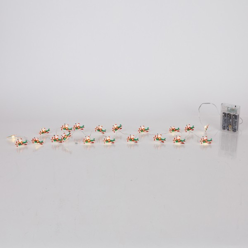 ΣΕΙΡΑ, 20 MINI LED, ΑΓΙΟΣ ΒΑΣΙΛΗΣ ΜΕ ΑΕΡΟΠΛΑΝΟ, ΜΠΑΤΑΡΙΑΣ 3xAA, ΧΡΟΝΟΔΙΑΚΟΠΤΗ, ΑΣΗΜΙ ΧΑΛΚΙΝΟ ΚΑΛΩΔΙΟ, ΘΕΡΜΟ ΛΕΥΚΟ LED, ΑΝΑ 10cm, ΠΡΟΕΚΤΑΣΗ ΠΑΡΟΧΗΣ 30cm, IP20