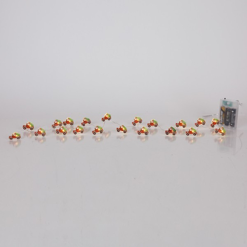 ΣΕΙΡΑ, 20 MINI LED, ΑΓΙΟΣ ΒΑΣΙΛΗΣ ΜΕ AMAΞΙ, ΜΠΑΤΑΡΙΑΣ 3xAA, ΧΡΟΝΟΔΙΑΚΟΠΤΗ, ΑΣΗΜΙ ΧΑΛΚΙΝΟ ΚΑΛΩΔΙΟ, ΘΕΡΜΟ ΛΕΥΚΟ LED, ΑΝΑ 10cm, ΠΡΟΕΚΤΑΣΗ ΠΑΡΟΧΗΣ 30cm, IP20