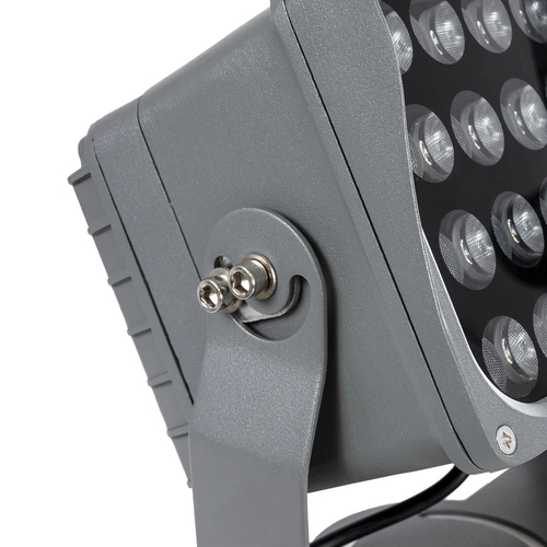 GLOBOSTAR® FLOOD-XENA 90128 Προβολέας Σποτ Wall Washer LED 24W 2640lm 10° AC 220-240V Αδιάβροχο IP65 Θερμό Λευκό 2700K - Γκρι Ανθρακί - Μ18 x Π13.5 x Υ18cm - 3 Χρόνια Εγγύηση