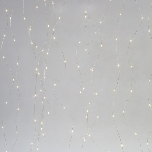 ΚΟΥΡΤΙΝΑ, 400 MINI LED, ΜΕΤΑΣΧΗΜΑΤΙΣΤΗ, ΑΣΗΜΙ ΧΑΛΚΙΝΟ ΚΑΛΩΔΙΟ, ΘΕΡΜΟ ΛΕΥΚΟ LED, (H200 x W190cm, 16 LINES x 25 LED), ΠΡΟΕΚΤΑΣΗ ΠΑΡΟΧΗΣ 5m, IP44