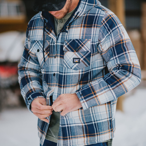 CAT Jacket Overshirt Εργασίας με κουκούλα Μπλε L 1040045