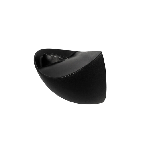 GLOBOSTAR® SELENE 60674 Μοντέρνο Φωτιστικό Τοίχου - Απλίκα LED 5W 625lm 90° AC 220-240V Αδιάβροχο IP65 Θερμό Λευκό 2700K - Bridgelux COB Chip & TÜV SÜD Driver - Μαύρο Ματ - Μ20 x Π9 x Υ12cm - 5 Χρόνια Εγγύηση