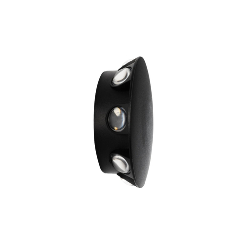 GLOBOSTAR® SOL 60796 Μοντέρνο Φωτιστικό Τοίχου - Απλίκα LED 16W 2000lm 30° AC 220-240V Αδιάβροχο IP65 Θερμό Λευκό 2700K - CREE XPE Chip & TÜV SÜD Driver - Μαύρο Ματ - Μ16 x Π5.5 x Υ16cm - 5 Χρόνια Εγγύηση