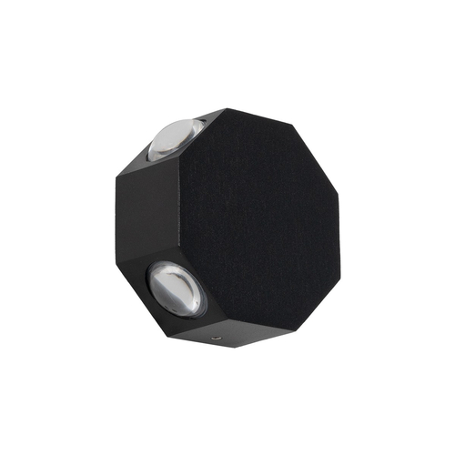 GLOBOSTAR® HIKARI 60687 Μοντέρνο Φωτιστικό Τοίχου - Απλίκα LED 8W 1000lm 30° AC 220-240V Αδιάβροχο IP65 Θερμό Λευκό 2700K - CREE XPE Chip & TÜV SÜD Driver - Μαύρο Ματ - Μ10 x Π4 x Υ10cm - 5 Χρόνια Εγγύηση