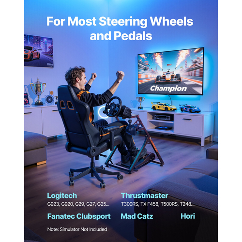 Βάση τιμονιού VEVOR Racing, πτυσσόμενη για Logitech G923 G920 G29 G27 Compact