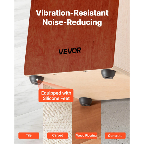 VEVOR Cajon Box Drum από ξύλο σημύδας, χορδές κιθάρας για κρουστά όργανα, τσάντα ταξιδιού
