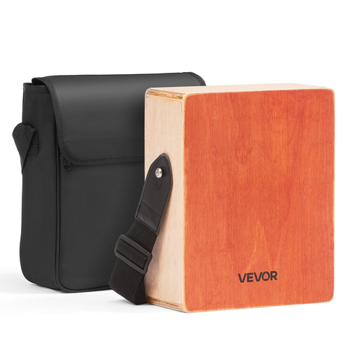 VEVOR Cajon Box Ξύλινο Κρουστό Όργανο με Χορδές Κιθάρας Τσάντα Ταξιδιού