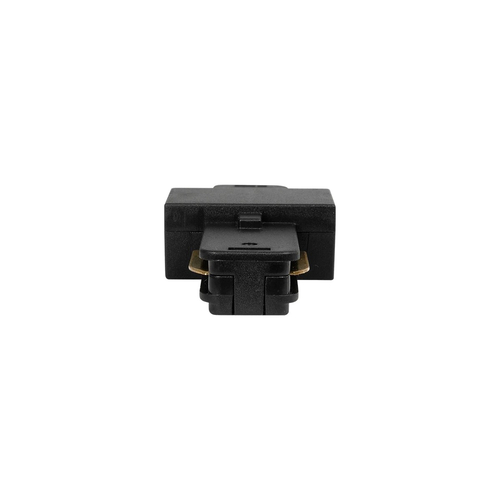 GLOBOSTAR® EUROTRACK-1PH 60903 Μονοφασικός Σύνδεσμος I Επέκτασης Ράγας 2 Καλωδίων 1L+1N για Σύστημα Ράγας Eurotrack-1PH AC 220-240V IP20 - Μαύρο Ματ - Μ9.3 x Π3.5 x Υ1.6cm