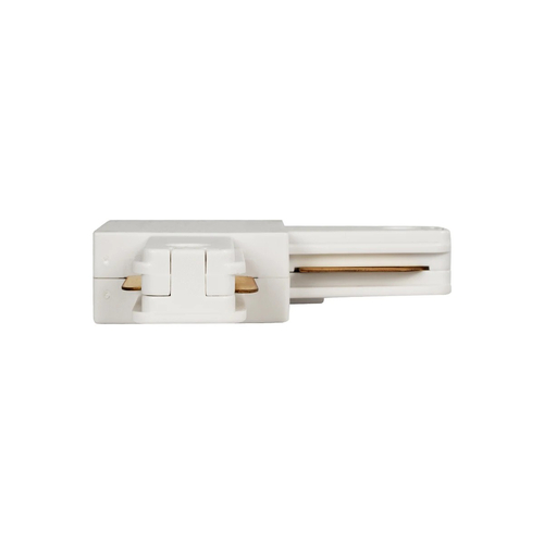 GLOBOSTAR® EUROTRACK-1PH 60906 Μονοφασικός Σύνδεσμος Γ Ράγας 2 Καλωδίων 1L+1N για Σύστημα Ράγας Eurotrack-1PH AC 220-240V IP20 - Λευκό Ματ - Μ6.5 x Π6.5 x Υ1.6cm