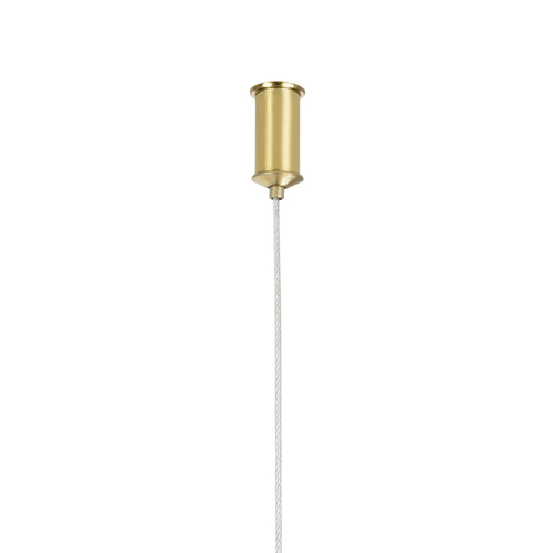 kelvo® GLOW 61662 Μοντέρνο Κρεμαστό Φωτιστικό Οροφής LED 34W 3400lm 360° AC 220-240V IP20 Ρυθμιζόμενο Λευκό CCT με Χειριστήριο από 2700K έως 6000K Dimmable - Lumileds SMD Chip - Χρυσό Πλατίνα & Λευκό Νήμα - Μ120 x Π35 x Υ50cm - 3 Χρόνια Εγγύηση