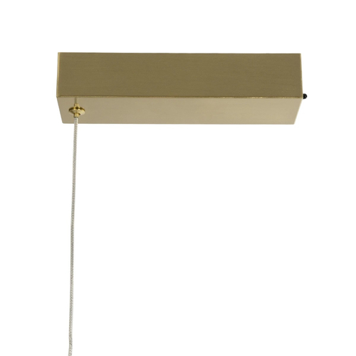 kelvo® GLOW 61662 Μοντέρνο Κρεμαστό Φωτιστικό Οροφής LED 34W 3400lm 360° AC 220-240V IP20 Ρυθμιζόμενο Λευκό CCT με Χειριστήριο από 2700K έως 6000K Dimmable - Lumileds SMD Chip - Χρυσό Πλατίνα & Λευκό Νήμα - Μ120 x Π35 x Υ50cm - 3 Χρόνια Εγγύηση