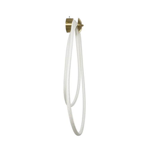 kelvo® GLOW 61676 Μοντέρνο Φωτιστικό Τοίχου - Απλίκα LED 45W 4500lm 360° AC 220-240V IP20 Ρυθμιζόμενο Λευκό CCT με Χειριστήριο από 2700K έως 6000K Dimmable - Lumileds SMD Chip - Χρυσό Πλατίνα & Λευκό Νήμα - Μ30 x Π15 x Υ110cm - 3 Χρόνια Εγγύηση