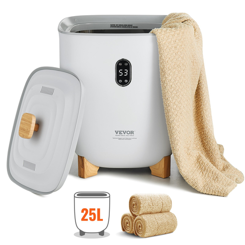 Κουβάς πετσετών VEVOR 25L με οθόνη LED, χρονοδιακόπτη και ρύθμιση θερμοκρασίας, γκρι