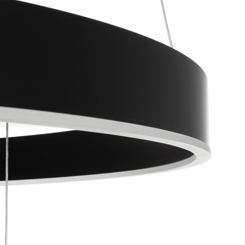 GLOBOSTAR® VENOM TRIO 61188 Μοντέρνο Κρεμαστό Φωτιστικό Οροφής LED 120W 14158lm 120° AC 220-240V IP20 Ρυθμιζόμενο Λευκό CCT με Χειριστήριο από 2700K έως 6000K Dimmable - Lumileds SMD Chip - Μαύρο Ματ - Μ80 x Π80 x Υ60cm - 3 Χρόνια Εγγύηση