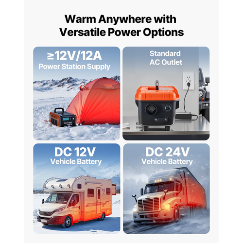 Θερμαντήρας Diesel VEVOR, 8KW, DC 12V/24V, Φορητός Αεροθερμαντήρας Diesel Όλα σε Ένα με Τηλεχειριστήριο και Οθόνη LCD, Γρήγορη Θέρμανση Χαμηλού Θορύβου, Ρεζερβουάρ Καυσίμου 4 L για Φορτηγά, Φορτηγά, RV, Τροχόσπιτα και Γκαράζ