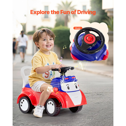 VEVOR Ride On Toddler Push Car, Παιδικό Αυτοκίνητο Σπρώξιμο για Νήπια 19 έως 36 Μηνών, Παιδικό Παιχνίδι με Μουσική & Χώρο Αποθήκευσης Κάτω από το Κάθισμα, Χωρητικότητα Φόρτισης 25 kg, Περπατούρα Ποδιού-Πατώματος για Νήπια Αγόρια Κορίτσια, Κόκκινο