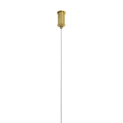 kelvo® GLOW 61665 Μοντέρνο Κρεμαστό Φωτιστικό Οροφής LED 28W 2800lm 360° AC 220-240V IP20 Ρυθμιζόμενο Λευκό CCT με Χειριστήριο από 2700K έως 6000K Dimmable - Lumileds SMD Chip - Χρυσό Πλατίνα & Λευκό Νήμα - Μ160 x Π3 x Υ25cm - 3 Χρόνια Εγγύηση