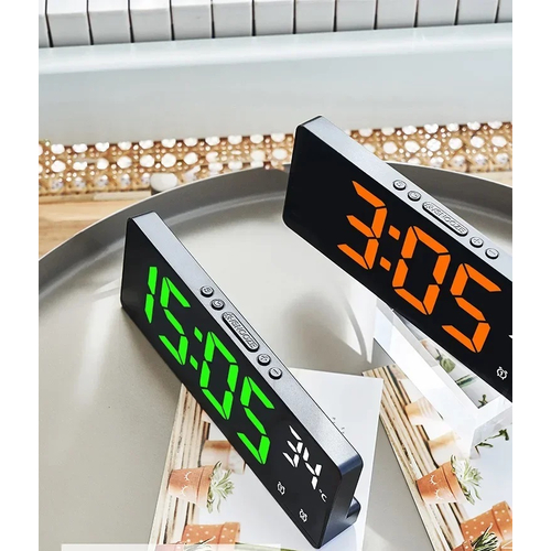 Ψηφιακό ρολόι - Ξυπνητήρι - 6631 - 466318 - Orange