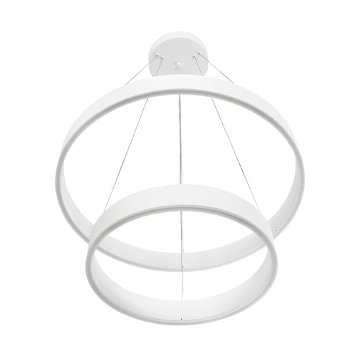 kelvo® VENOM 61186 Μοντέρνο Κρεμαστό Φωτιστικό Οροφής LED 75W 8818lm 120° AC 220-240V IP20 Ρυθμιζόμενο Λευκό CCT με Χειριστήριο από 2700K έως 6000K Dimmable - Lumileds SMD Chip - Λευκό Ματ - Μ60 x Π60 x Υ40cm - 3 Χρόνια Εγγύηση