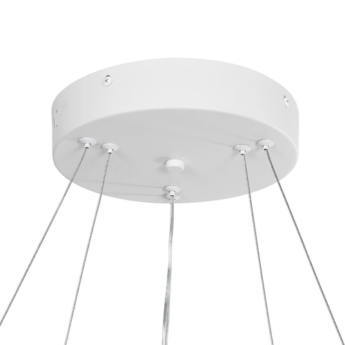 kelvo® VENOM 61186 Μοντέρνο Κρεμαστό Φωτιστικό Οροφής LED 75W 8818lm 120° AC 220-240V IP20 Ρυθμιζόμενο Λευκό CCT με Χειριστήριο από 2700K έως 6000K Dimmable - Lumileds SMD Chip - Λευκό Ματ - Μ60 x Π60 x Υ40cm - 3 Χρόνια Εγγύηση