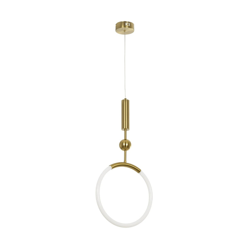 kelvo® GLOW 61678 Μοντέρνο Κρεμαστό Φωτιστικό Οροφής LED 18W 1800lm 360° AC 220-240V IP20 Ρυθμιζόμενο Λευκό CCT με On/Off 2700K/4500K/6000K - Lumileds SMD Chip - Χρυσό Πλατίνα & Λευκό Νήμα - Μ30 x Π30 x Υ65cm - 3 Χρόνια Εγγύηση