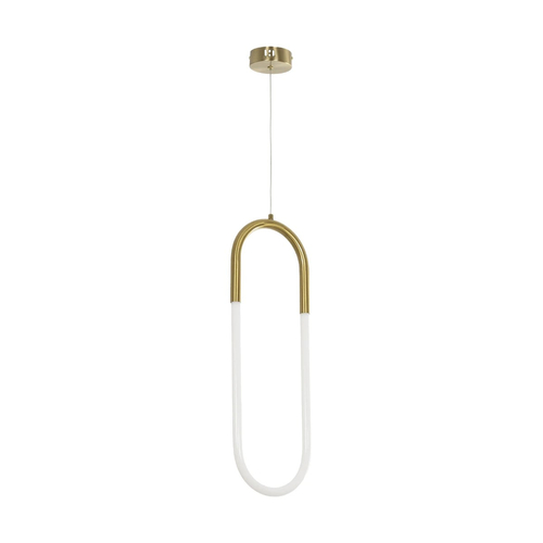 kelvo® GLOW 61679 Μοντέρνο Κρεμαστό Φωτιστικό Οροφής LED 18W 1800lm 360° AC 220-240V IP20 Ρυθμιζόμενο Λευκό CCT με On/Off 2700K/4500K/6000K - Lumileds SMD Chip - Χρυσό Πλατίνα & Λευκό Νήμα - Μ20 x Π5 x Υ60cm - 3 Χρόνια Εγγύηση
