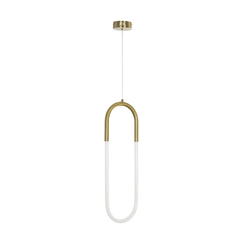 kelvo® GLOW 61679 Μοντέρνο Κρεμαστό Φωτιστικό Οροφής LED 18W 1800lm 360° AC 220-240V IP20 Ρυθμιζόμενο Λευκό CCT με On/Off 2700K/4500K/6000K - Lumileds SMD Chip - Χρυσό Πλατίνα & Λευκό Νήμα - Μ20 x Π5 x Υ60cm - 3 Χρόνια Εγγύηση