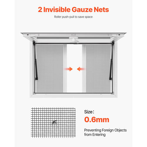 VEVOR 92x61 cm Στάθμη Παραλαβής με Παράθυρο, Φορτηγό Σέρβις Τροφίμων, Τέντα