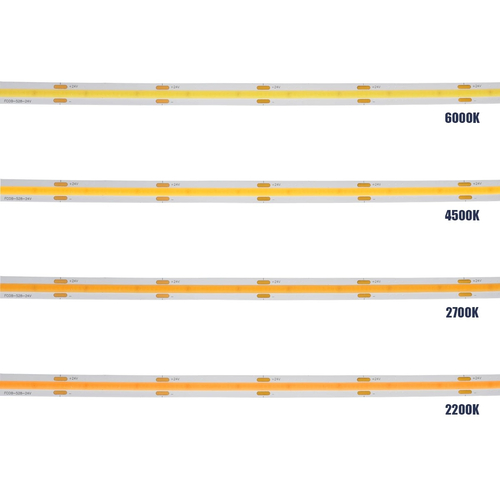 GLOBOSTAR® BEE 70352 Ταινία LED 10W/m 900lm/m 120° DC 24V IP20 528 x COB Chip/m Θερμό Λευκό 2700K Dimmable - Μ500 x Π1 x Υ0.2cm - Ρολό 5 Μέτρων - 5 Χρόνια Εγγύηση