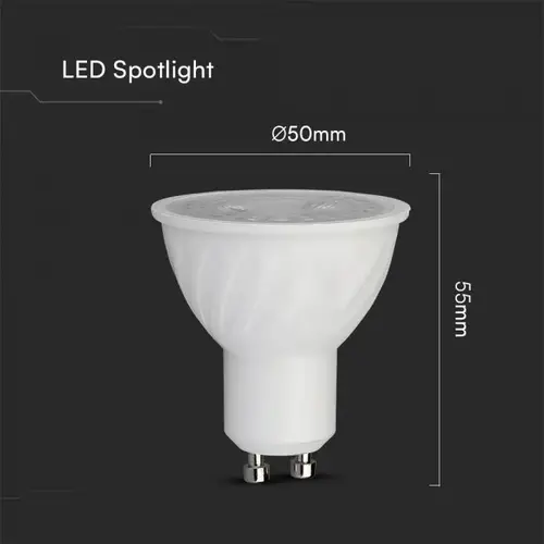 V-TAC - Φωτιστικό LED Chip CREE GU10 6W 38° 6500K Ρυθμιζόμενο