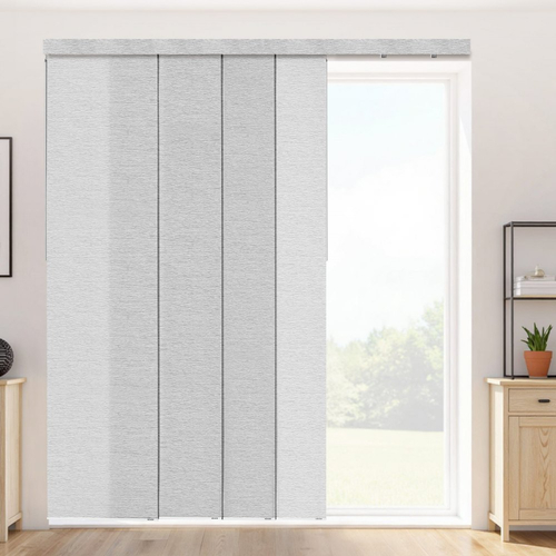Στόρια VEVOR Panel Track, Επεκτεινόμενη ράγα από 116 cm έως 218 cm Π, Κουρτίνες με δυνατότητα περικοπής έως 243 cm Υ, Ρυθμιζόμενα κάθετα στόρια για συρόμενες πόρτες, Πόρτες βεράντας, Διαχωριστικό δωματίου, Παράθυρο, Γκρι