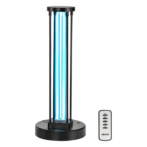 VEVOR UV Light, Λάμπα υπεριώδους ακτινοβολίας 36W με καθαριστή όζοντος, Λάμπα UVC με χρονοδιακόπτη 3 ταχυτήτων 30/60/120 λεπτών και τηλεχειριστήριο, για δωμάτια έως 37 τ.μ., Λάμπες UVO για σαλόνι, υπνοδωμάτιο, ξενοδοχείο, σχολείο