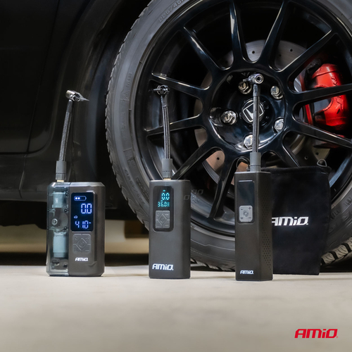 ΚΟΜΠΡΕΣΕΡ ΑΕΡΑ 12V 10BAR 150PSI 20L/MIN 100W ΜΕ ΨΗΦΙΑΚΗ ΟΘΟΝΗ & ΦΑΚΟ LED AMIO 1ΤΕΜ.