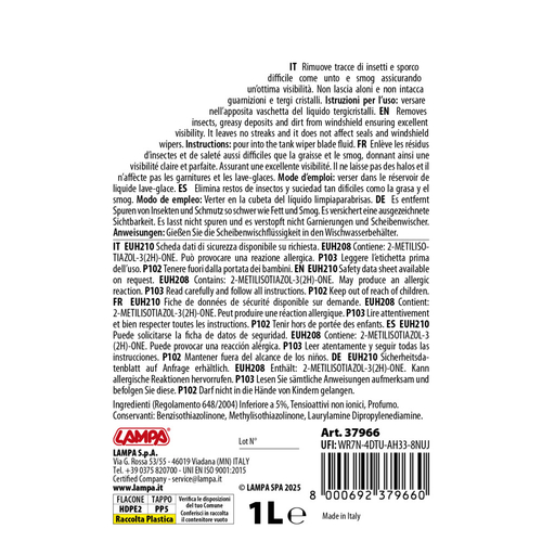 ΥΓΡΟ ΥΑΛΟΚΑΘΑΡΙΣΤΗΡΩΝ SUMMER SCREEN WASH ΜΕ ΑΡΩΜΑ ΠΡΑΣΙΝΟ ΜΗΛΟ (ΕΤΟΙΜΟ ΓΙΑ ΧΡΗΣΗ) 1000ml