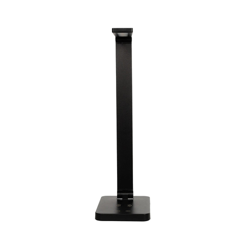 GLOBOSTAR® TEBLA 60482 Μοντέρνο Επιτραπέζιο Φωτιστικό Γραφείου με Ασύρματη Φόρτιση 5W 1A LED 5W 500lm 120° AC 220-240V IP20 Ρυθμιζόμενο Λευκό CCT με Αφή 2700K/4500K/6000K Dimmable - Bridgelux SMD Chip - Μαύρο - Μ11 x Π31 x Υ52cm - 2 Χρόνια Εγγύηση
