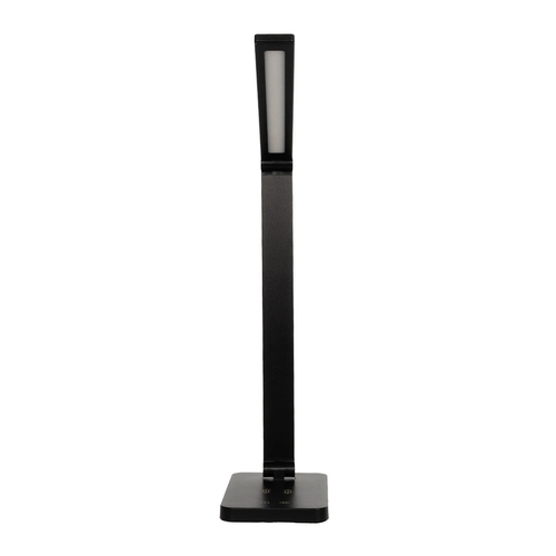 GLOBOSTAR® TEBLA 60482 Μοντέρνο Επιτραπέζιο Φωτιστικό Γραφείου με Ασύρματη Φόρτιση 5W 1A LED 5W 500lm 120° AC 220-240V IP20 Ρυθμιζόμενο Λευκό CCT με Αφή 2700K/4500K/6000K Dimmable - Bridgelux SMD Chip - Μαύρο - Μ11 x Π31 x Υ52cm - 2 Χρόνια Εγγύηση